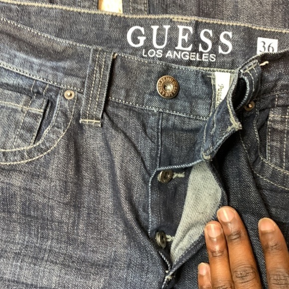 GUESS Blue Pasadena Straight Leg Jeans W36 L32 - Picture 4 of 6